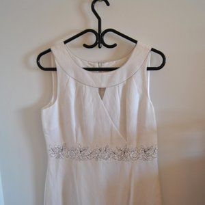 🇨🇦 NWOT Lynn Cantin White Linen Dress - Size 8